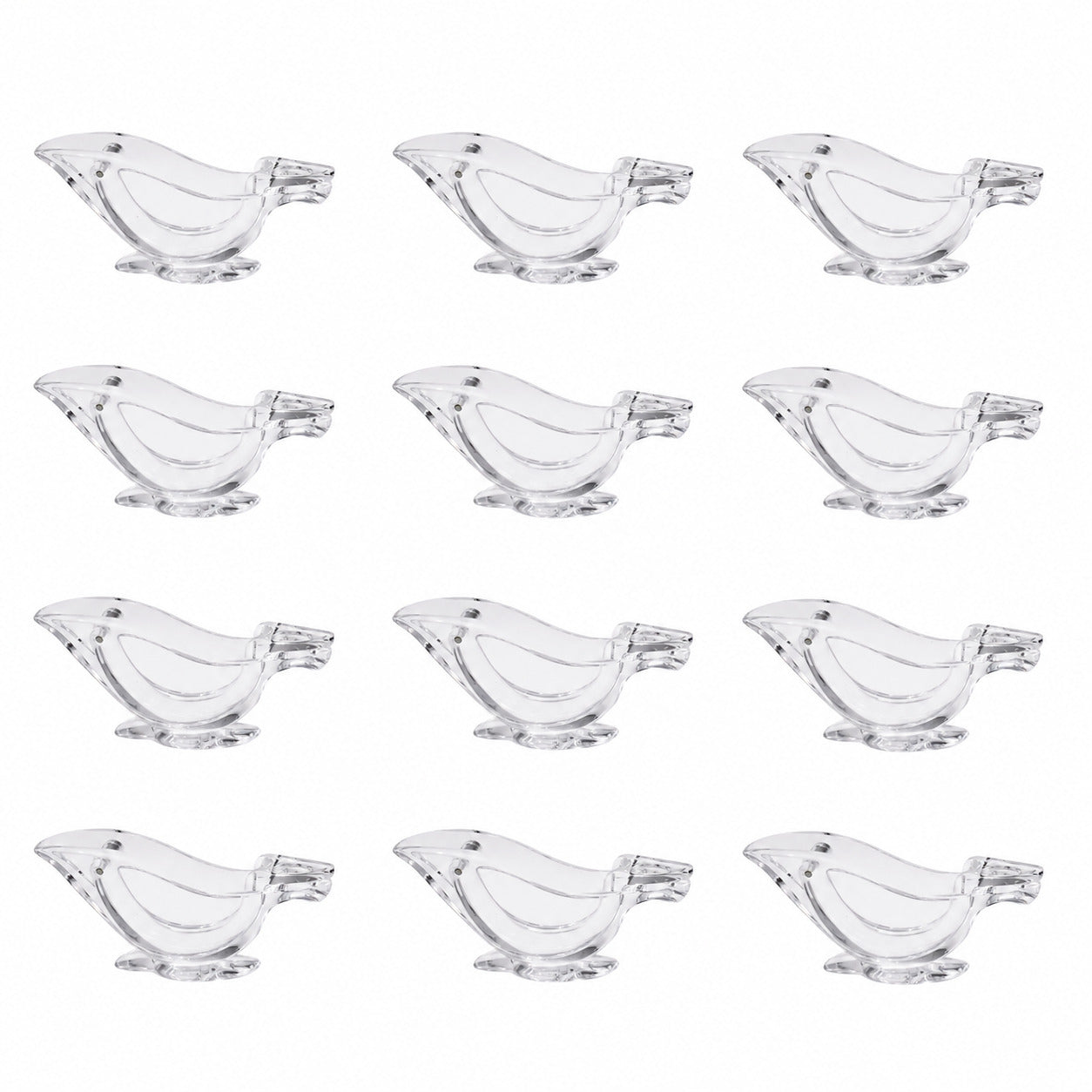 12 presse agrume individuels en acrylique sur fond blanc