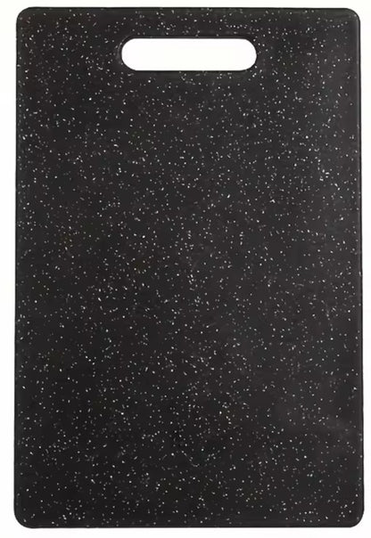 Image de la large planche à découper imitation marbre noir sur fond blanc