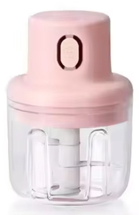 Présentation du mini hachoir 250 ml rose pâle sur fond blanc